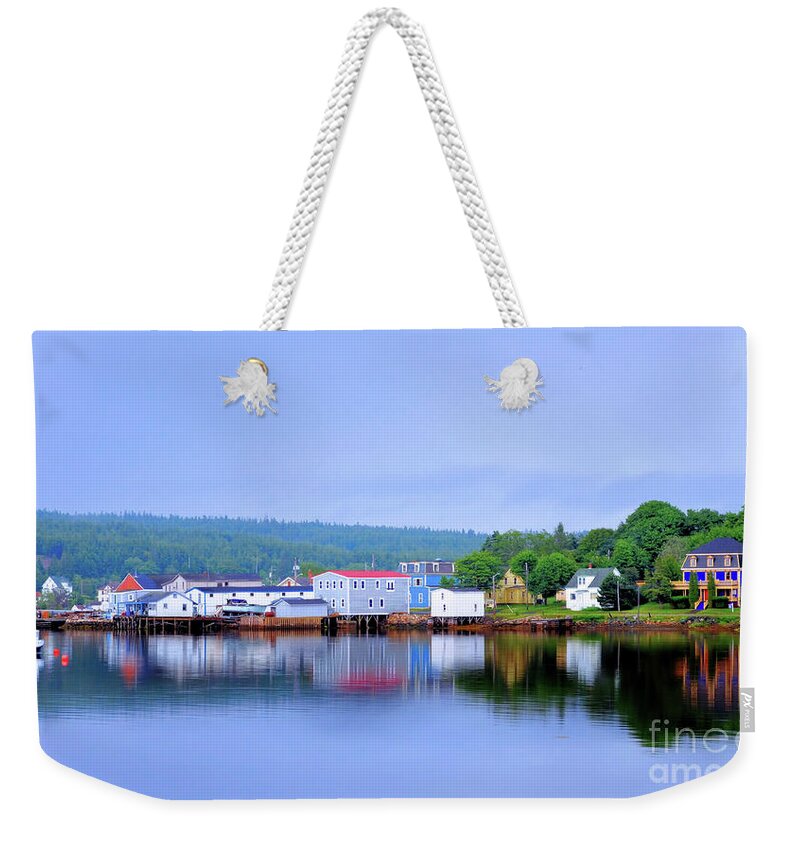  Weekender Tote Bag featuring the photograph Riverport Nova Scotia by Elaine Manley