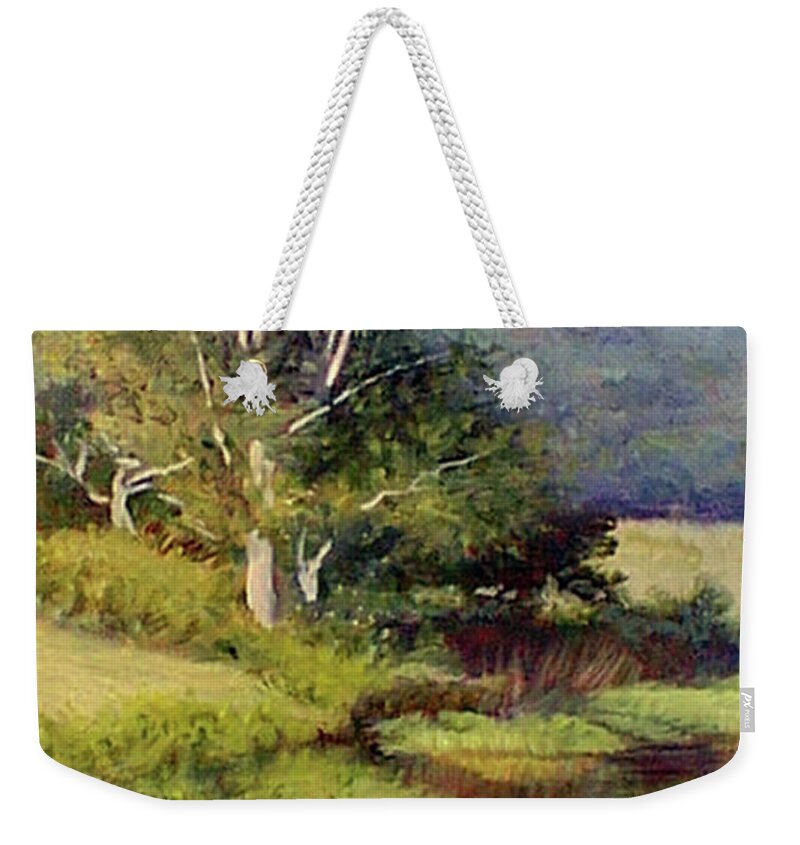 River Weekender Tote Bag featuring the painting River's Edge by Marie Witte