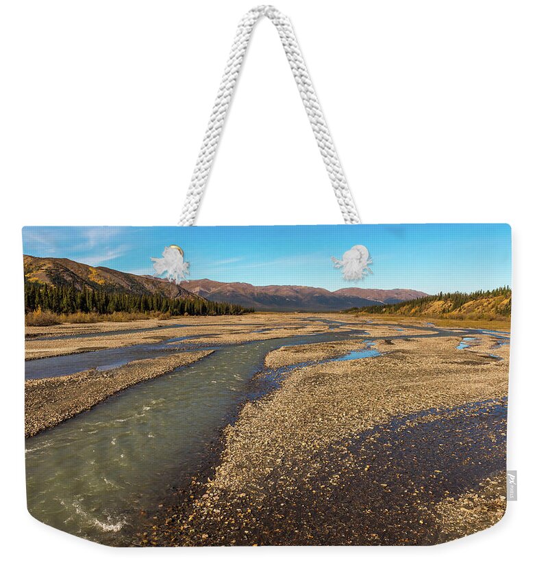 Alaska Weekender Tote Bag featuring the photograph Rivers of Denali National Park by Brenda Jacobs