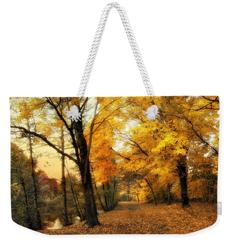 Autumn Weekender Tote Bag featuring the photograph Riverside by Jessica Jenney