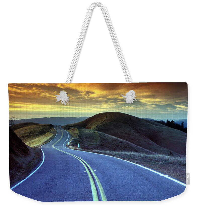 Highway Weekender Tote Bag featuring the photograph Road in the Mountains by Wernher Krutein