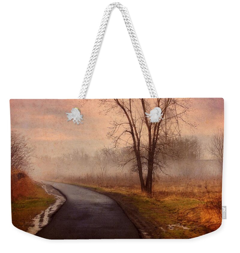 Road Weekender Tote Bag featuring the painting Road Less Traveled by Troy Caperton