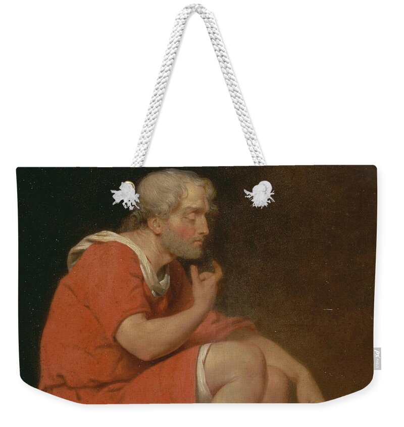 19th Century Art Weekender Tote Bag featuring the painting Robert, Duke of Normandy, in Prison by John Downman
