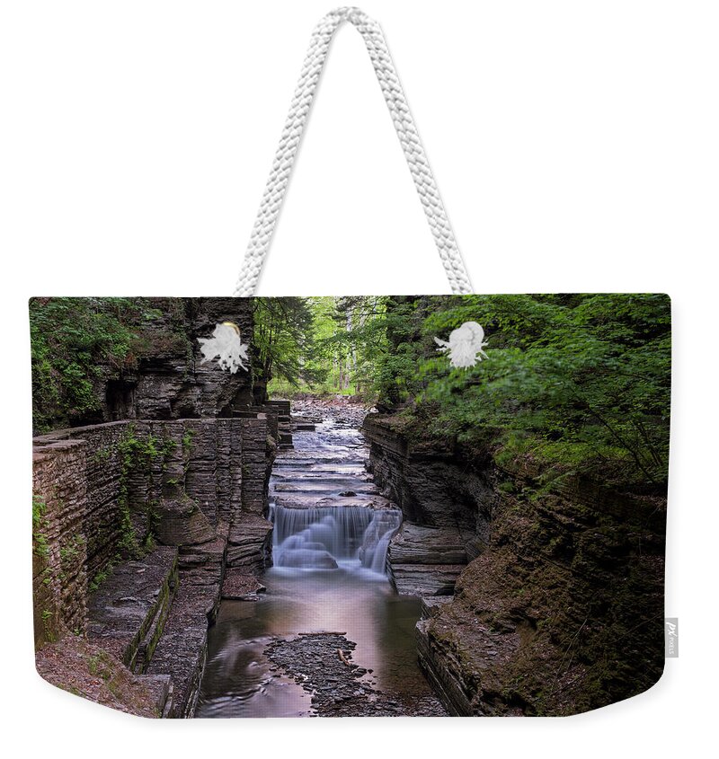 Robert H. Treman State Park Weekender Tote Bag featuring the photograph Robert H. Treman State Park Canal 2 Ithaca NY by Toby McGuire