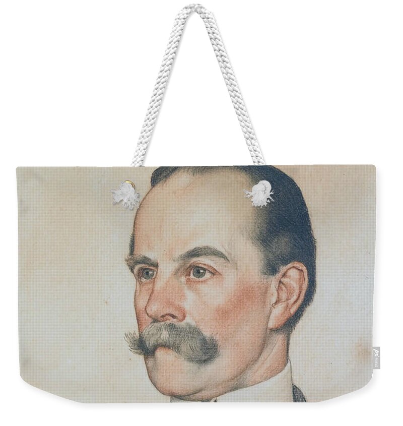 Scottish Art Weekender Tote Bag featuring the pastel Robert Offley Ashburton Milnes, 1st Marquess of Crewe by William Strang