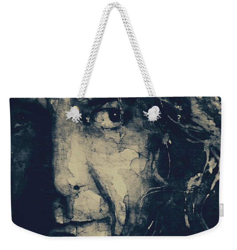 Robert Plant Weekender Tote Bag featuring the mixed media Robert Plant - Led Zeppelin by Paul Lovering