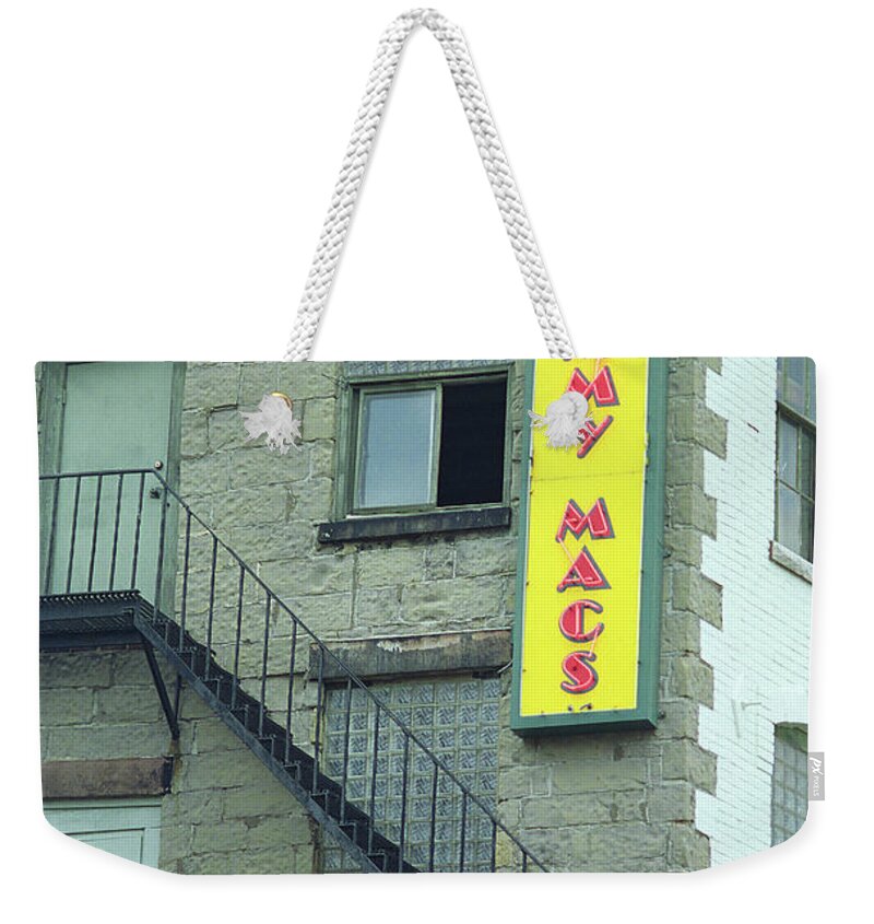 Alcohol Weekender Tote Bag featuring the photograph Rochester, New York - Jimmy Mac's Bar 2 by Frank Romeo