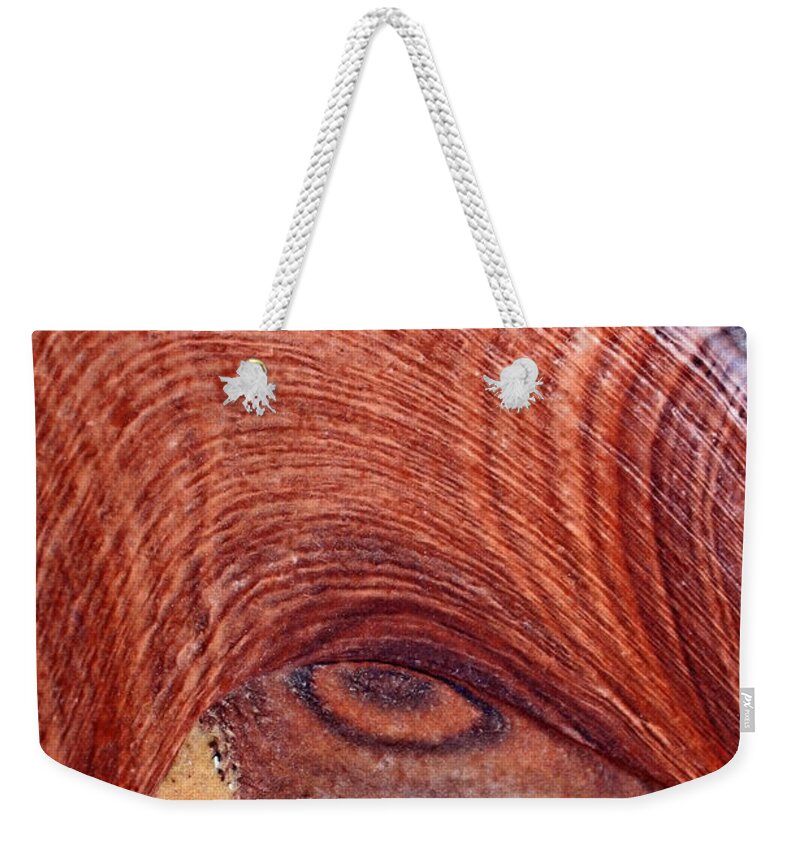 Rock Weekender Tote Bag featuring the photograph Rock Art by Farol Tomson