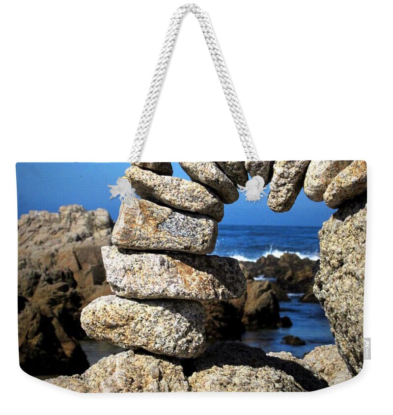 Rock Weekender Tote Bag featuring the photograph Rock Art Two by Joyce Dickens