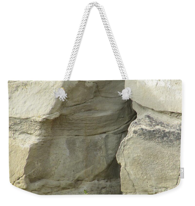 Rock Weekender Tote Bag featuring the photograph Rock Cleavage by Donna L Munro