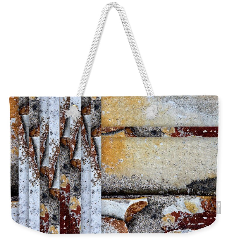 Bold Weekender Tote Bag featuring the mixed media Rock Study 18 by Carol Leigh