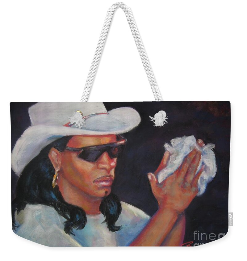 Rock In' Dopsie Jr. Weekender Tote Bag featuring the painting Zydeco Man by Beverly Boulet