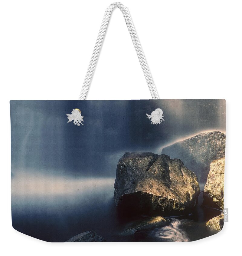 Rocks Weekender Tote Bag featuring the photograph Rocks and Waterfalls by DArcy Evans