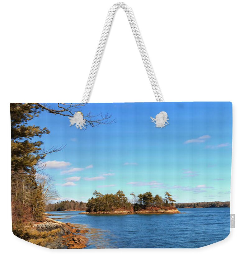 Maine Weekender Tote Bag featuring the photograph Rocky Coast of Maine by Elizabeth Dow