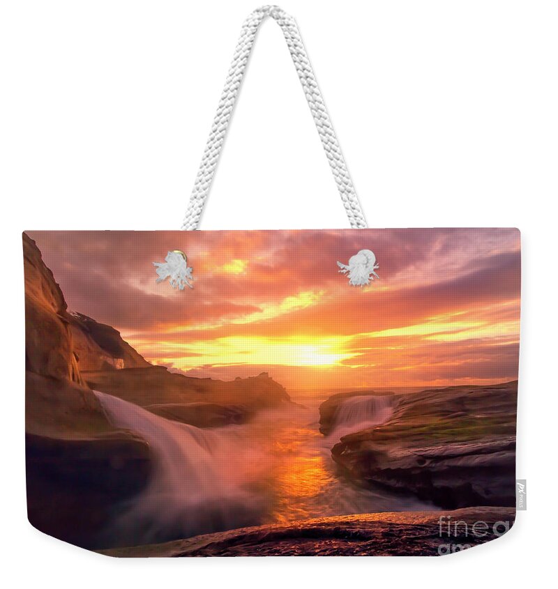  Oregon Weekender Tote Bag featuring the photograph Rocky Oregon Coast 6 by Timothy Hacker