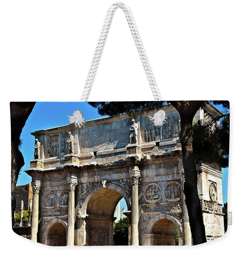 Roman Arch Weekender Tote Bag featuring the photograph Roman Arch by Harry Spitz