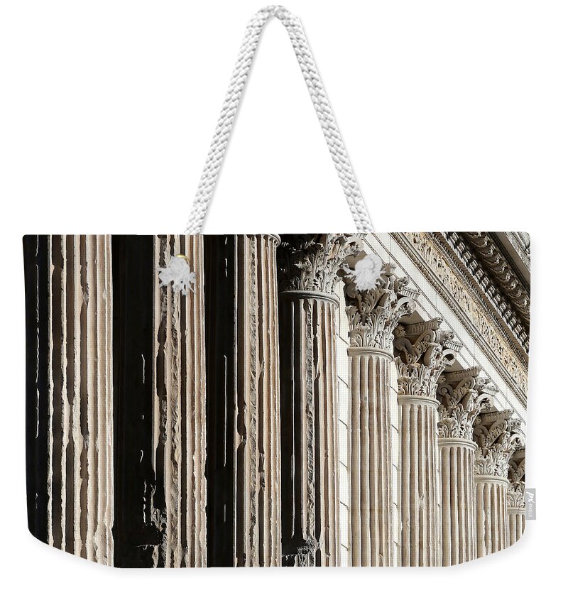 Roman Columns Weekender Tote Bag featuring the photograph Roman Columns 2 by Andrew Fare