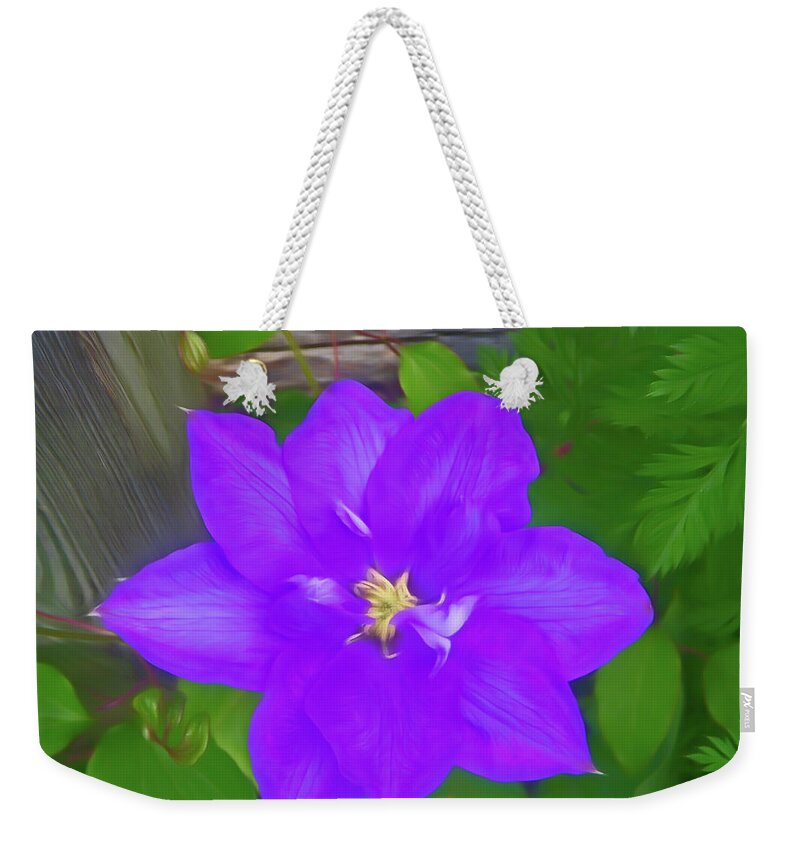 Flower Weekender Tote Bag featuring the photograph Romantic Skies Passion Vine by Aimee L Maher ALM GALLERY