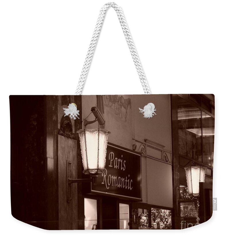 Paris Weekender Tote Bag featuring the photograph Romantica Parigi by Tiziana Maniezzo