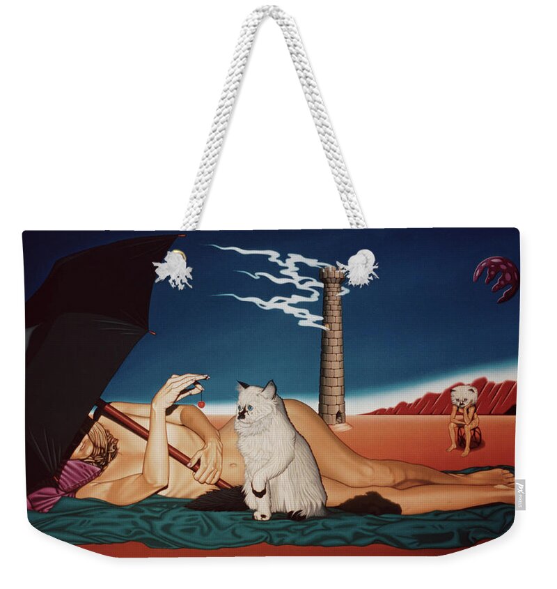  Weekender Tote Bag featuring the painting Romeo's Nightmare by Paxton Mobley