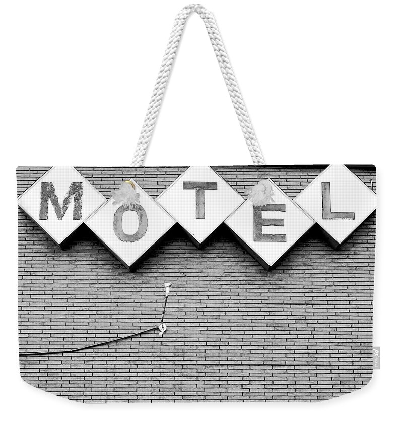 Motel Weekender Tote Bag featuring the photograph Room Service Available by Holly Ross