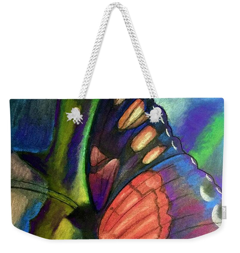 Wings Weekender Tote Bag featuring the pastel Roots and Wings by Laurie's Intuitive