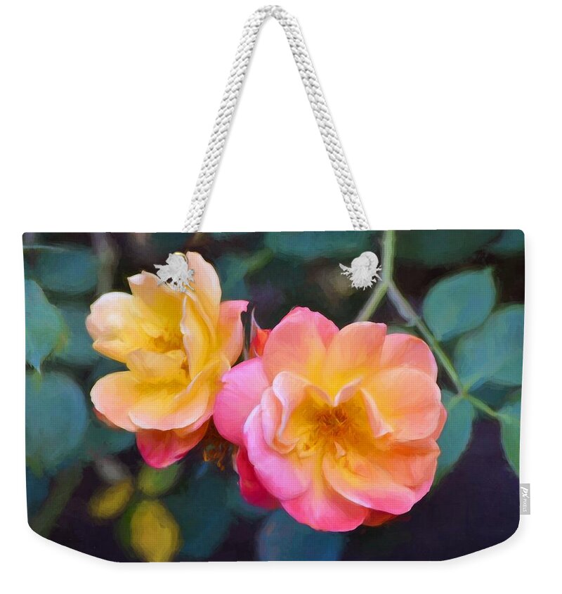 Floral Weekender Tote Bag featuring the photograph Rose 345 by Pamela Cooper
