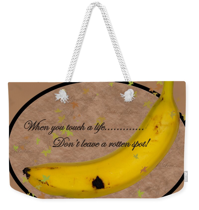 Collage Weekender Tote Bag featuring the photograph Rotten Spot by Phyllis Denton