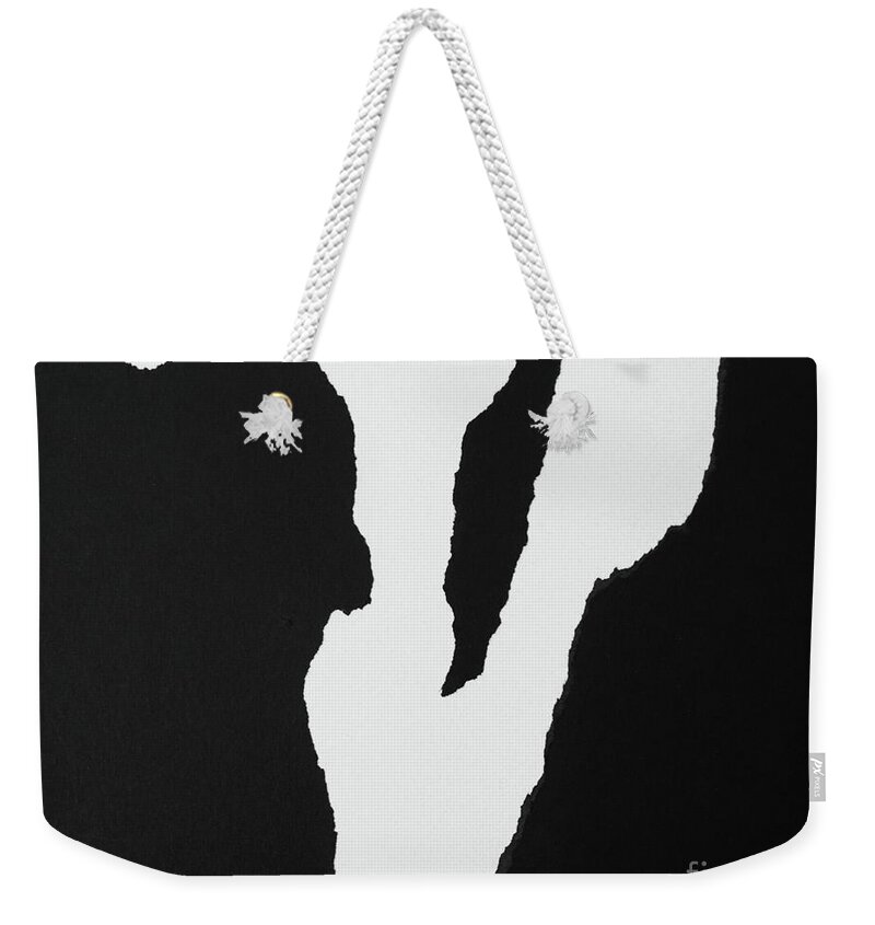 Modern Weekender Tote Bag featuring the mixed media Rough V by AnnaJo Vahle