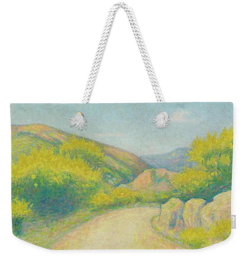 Achille Lauge (arzens 1861 - 1944 Cailhau) Route De Campagne. 1928. Weekender Tote Bag featuring the painting Route de campagne by Celestial Images