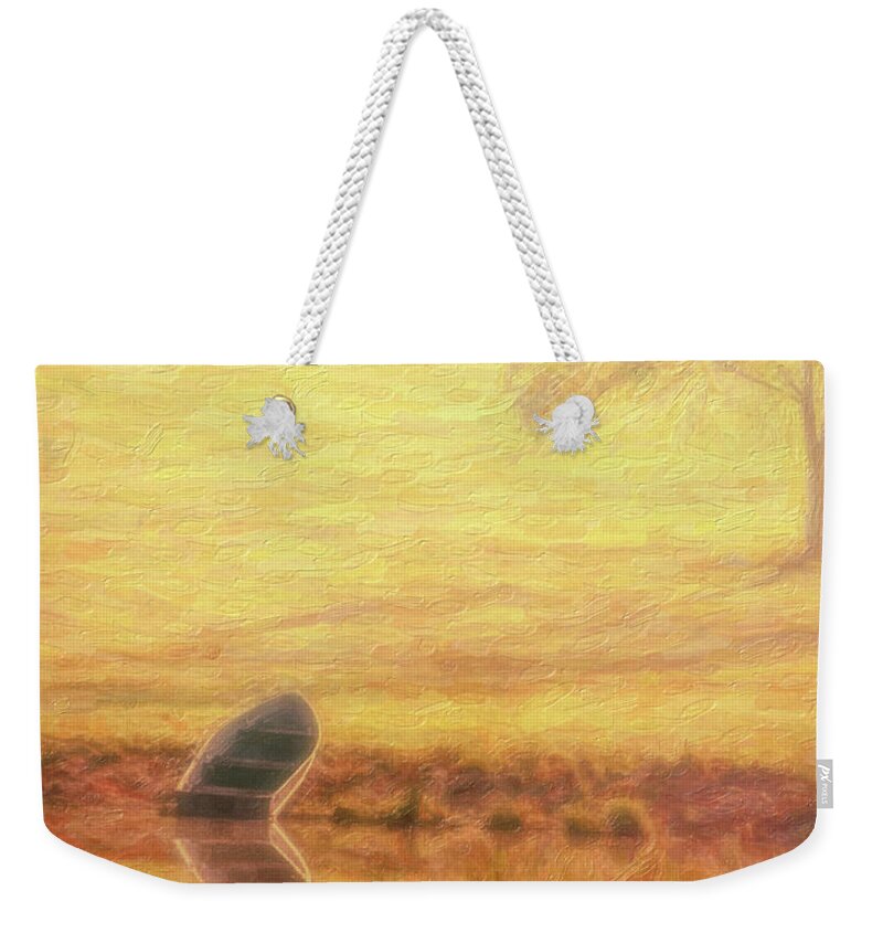 Bank Weekender Tote Bag featuring the photograph Rowboat by Tom Mc Nemar