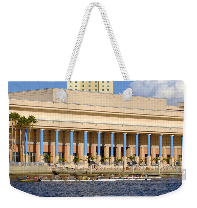 Rowing In Tampa Weekender Tote Bag featuring the photograph Rowing in Tampa by David Lee Thompson