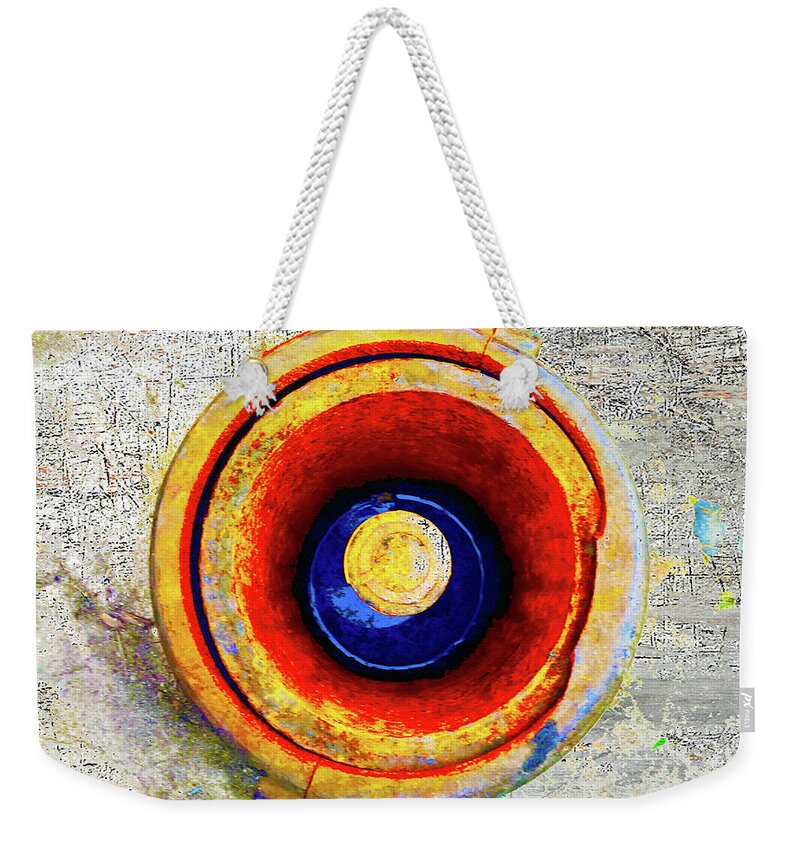 Rusty Hole Weekender Tote Bag featuring the mixed media Royal Air Force by Tony Rubino