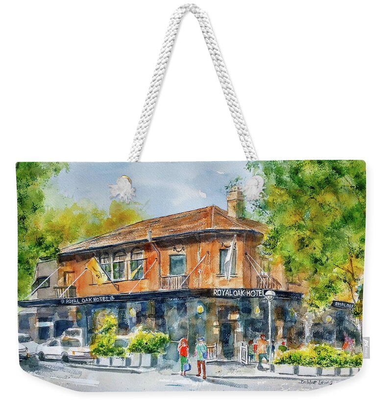 Royal Oak Hotel Weekender Tote Bag featuring the painting Royal Oak Hotel by Debbie Lewis