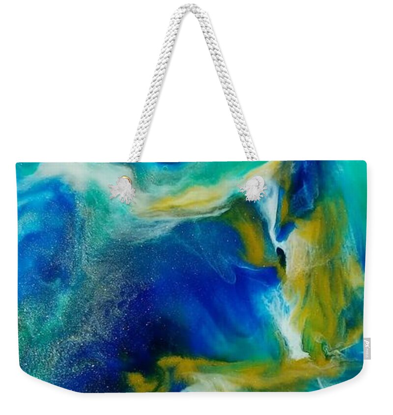 Modern Abstract Art Weekender Tote Bag featuring the mixed media Royal sands by Christie Minalga