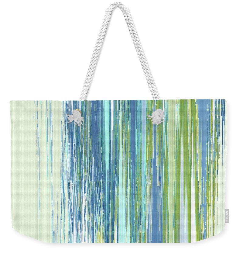 Abstract Weekender Tote Bag featuring the digital art Rainy Street by Gina Harrison