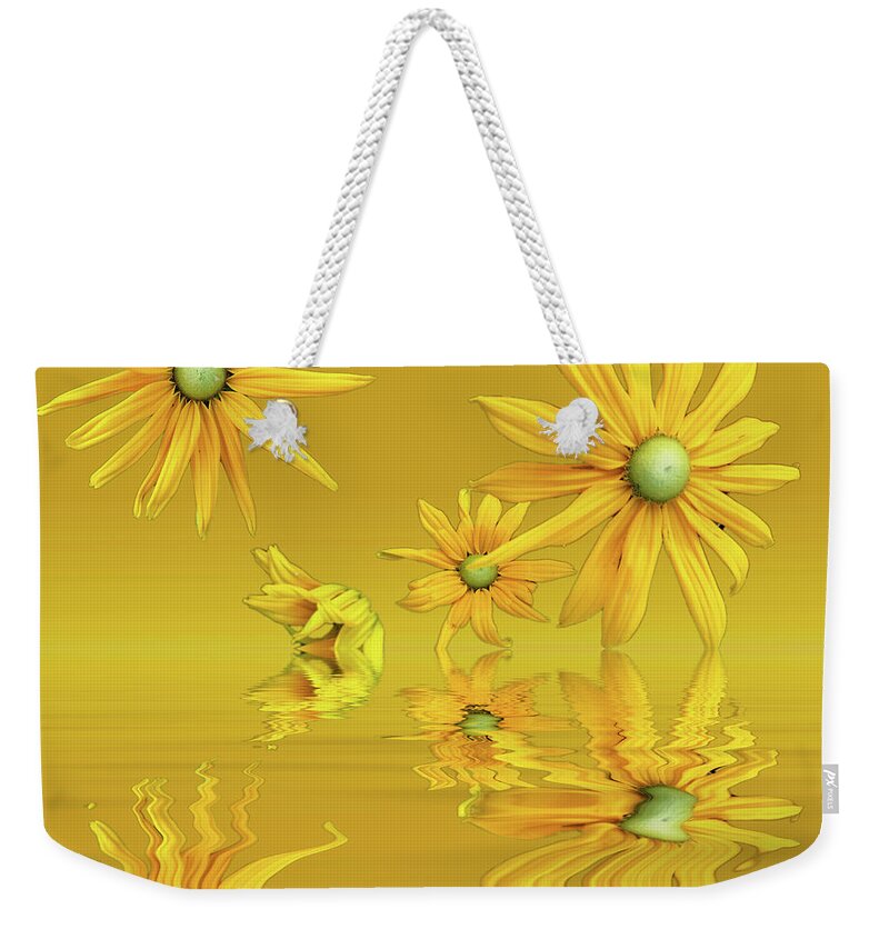 Rudbekia Weekender Tote Bag featuring the photograph Rudbekia Yellow flowers by David French