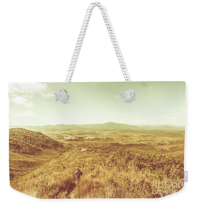 Hiking Weekender Tote Bag featuring the photograph Rugged bushland view by Jorgo Photography