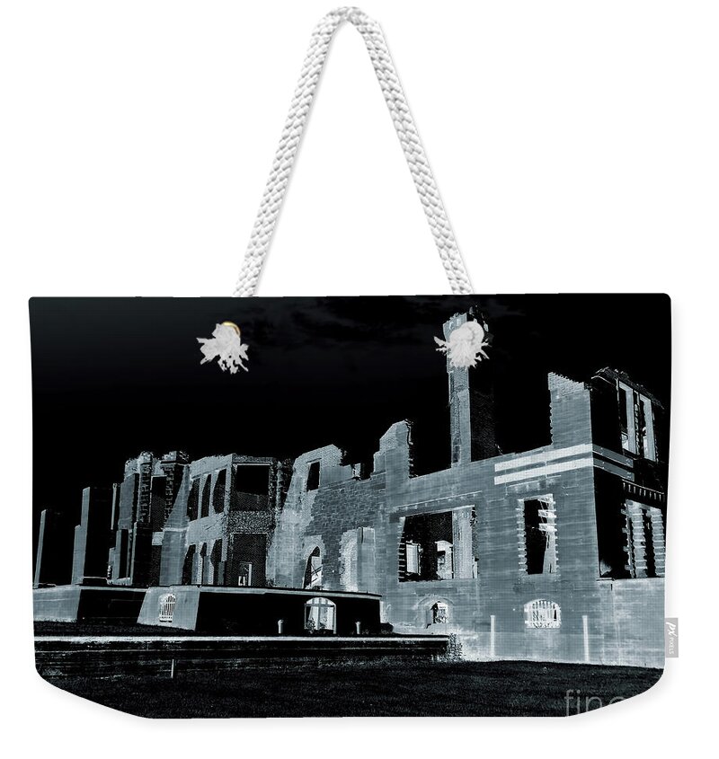 Ruin Weekender Tote Bag featuring the photograph Ruins At Night by D Hackett