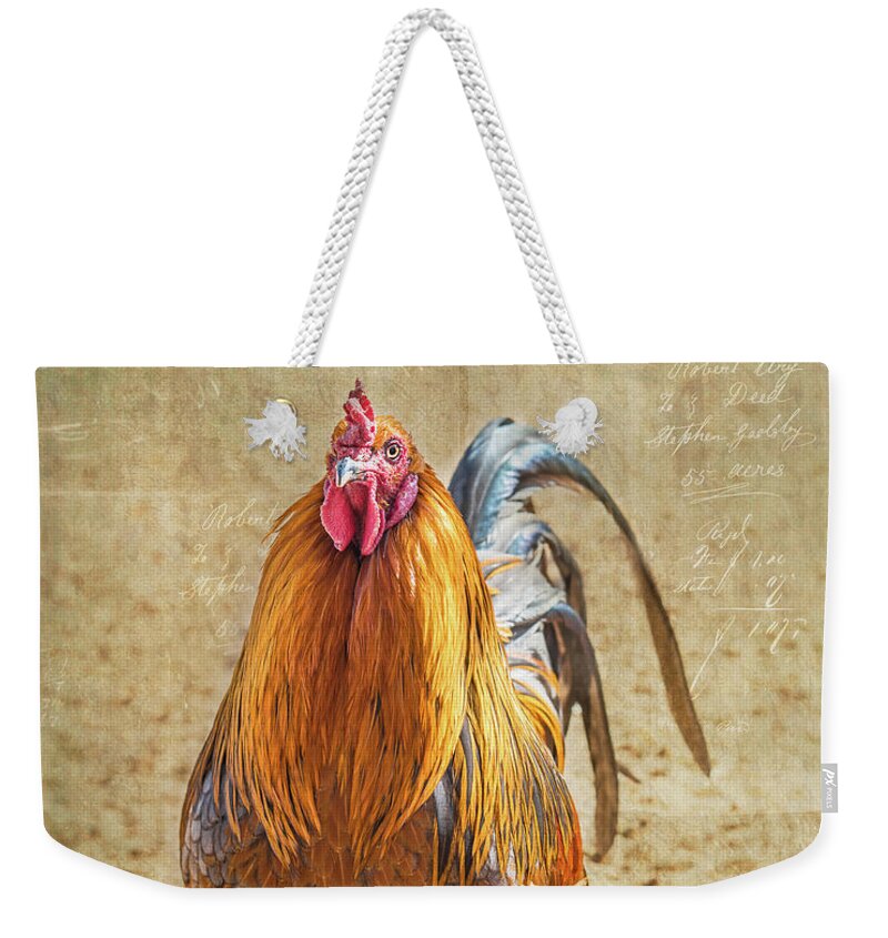 Chicken Weekender Tote Bag featuring the photograph Ruler of the Roost by Jennifer Grossnickle