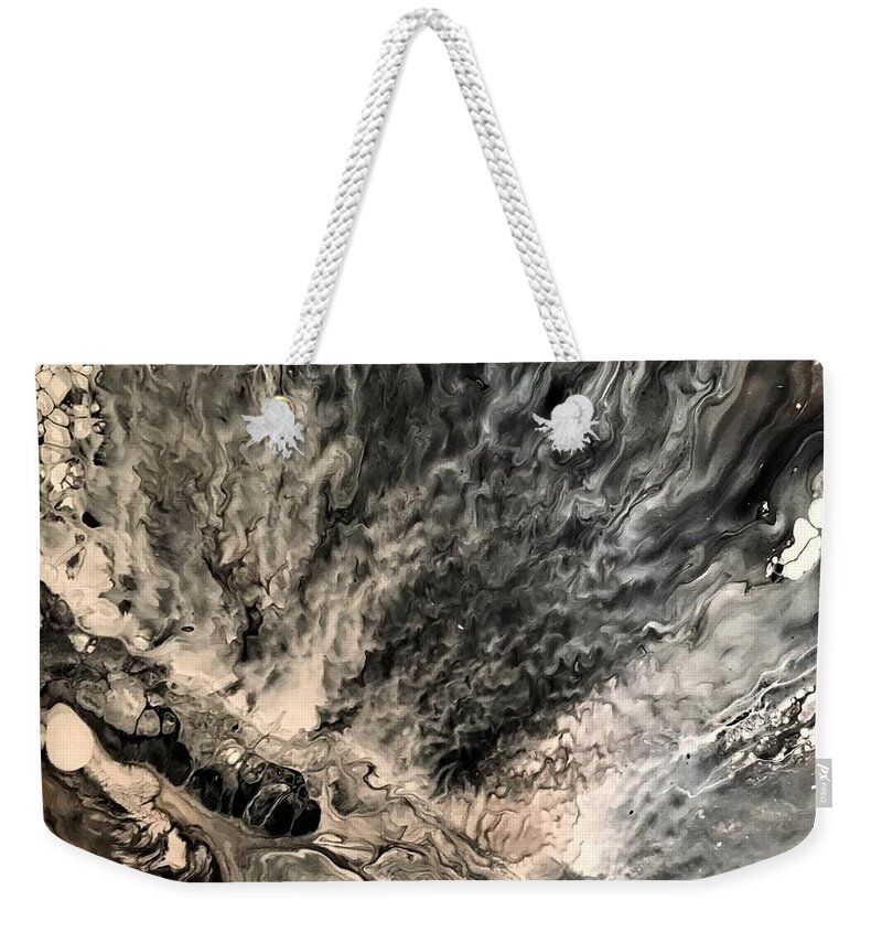 Deep Weekender Tote Bag featuring the painting Rush by Soraya Silvestri