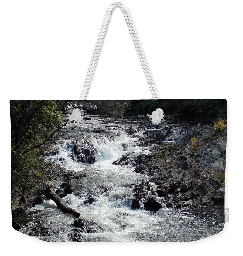Johnson Weekender Tote Bag featuring the photograph Rushing Water by Catherine Gagne