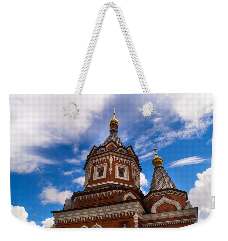 Yaroslavl Weekender Tote Bag featuring the photograph Russian Orthodox Church by Jenny Rainbow
