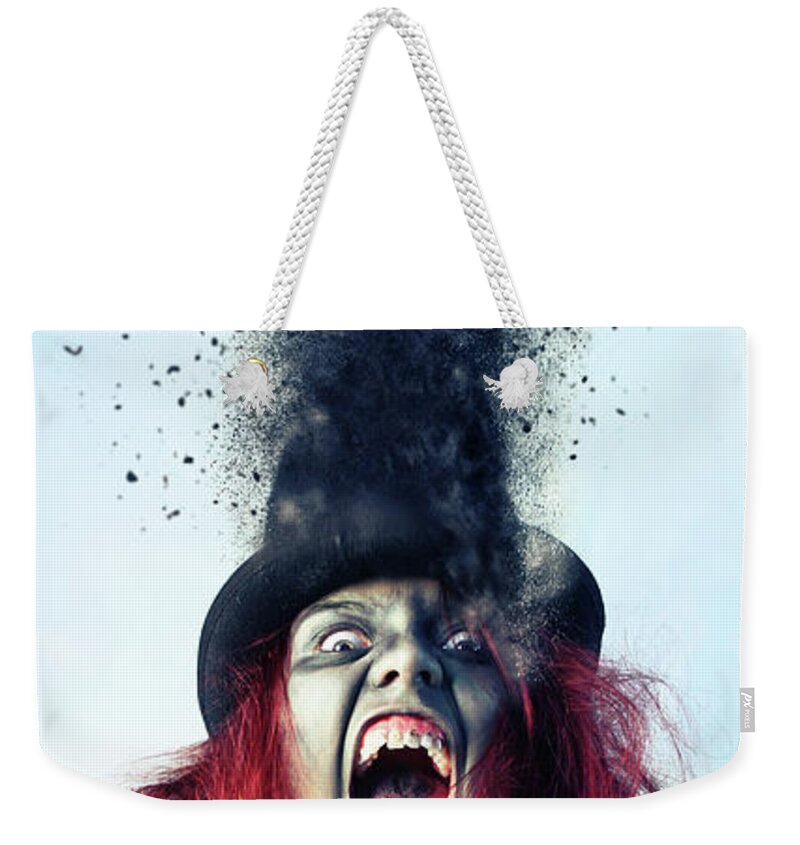 Scary Weekender Tote Bag featuring the photograph S C A R Y by Smart Aviation