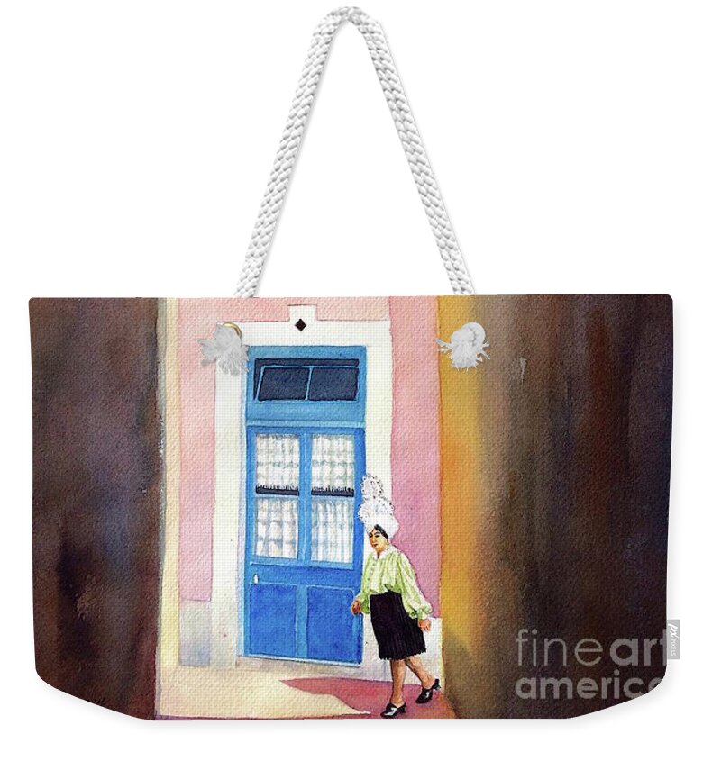Watercolor Weekender Tote Bag featuring the painting Sablaise - Vendee - France by Francoise Chauray