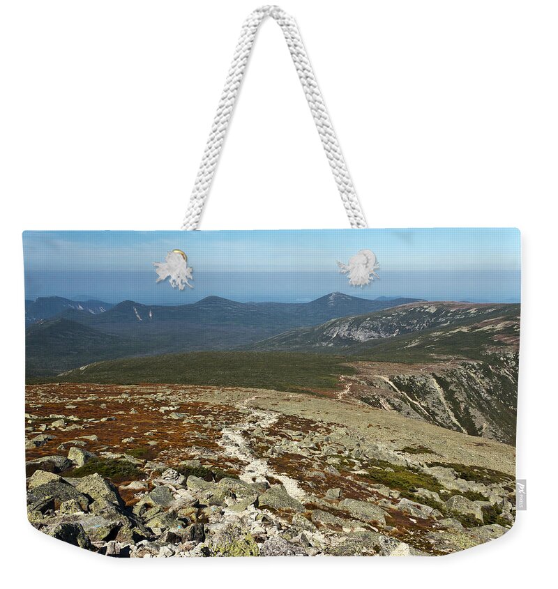 Maine Weekender Tote Bag featuring the photograph Saddle Trail Mt Katahdin Baxter State Park by Glenn Gordon