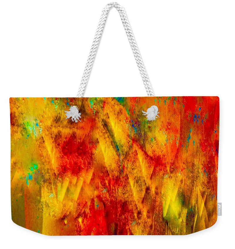 Painting-abstract Weekender Tote Bag featuring the mixed media Safari by Catalina Walker