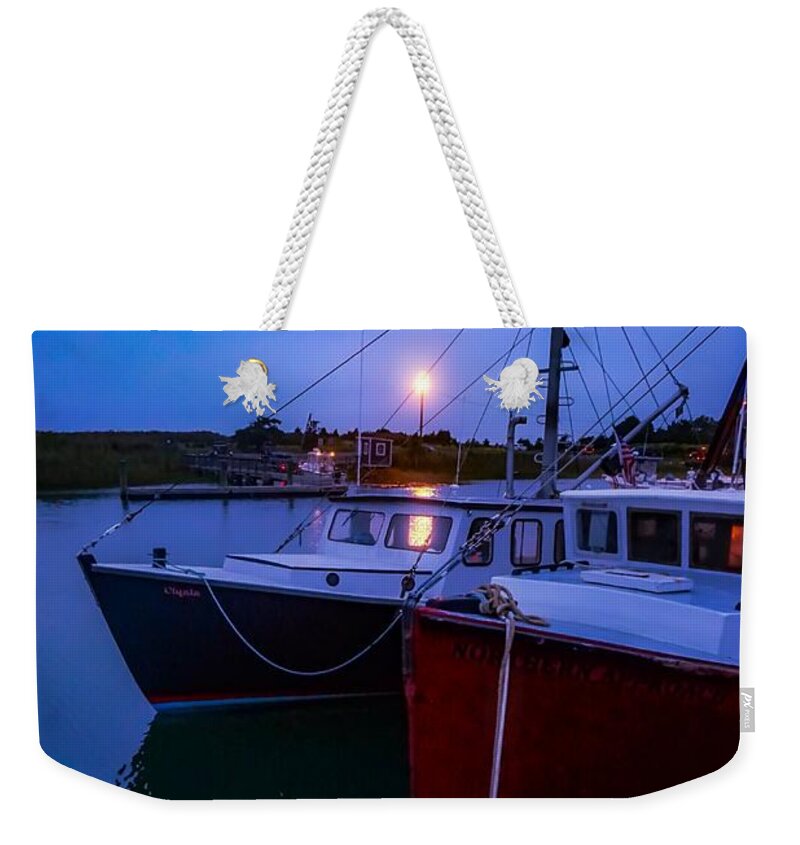  Weekender Tote Bag featuring the photograph Safe Harbor by Kendall McKernon