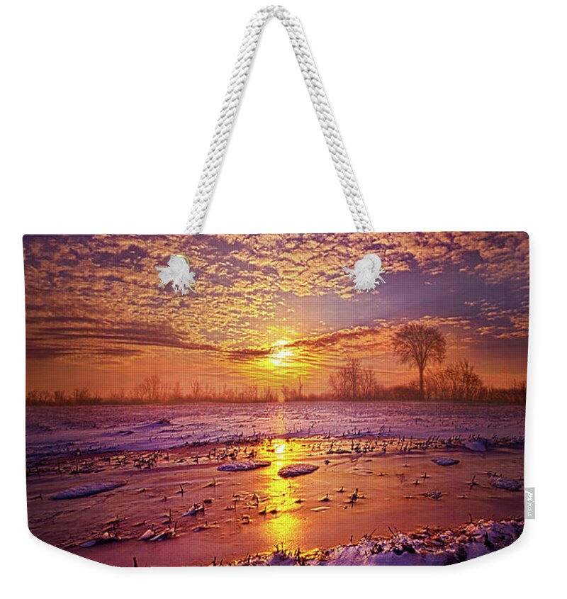Clouds Weekender Tote Bag featuring the photograph Safely Secluded In A Far Away Land by Phil Koch