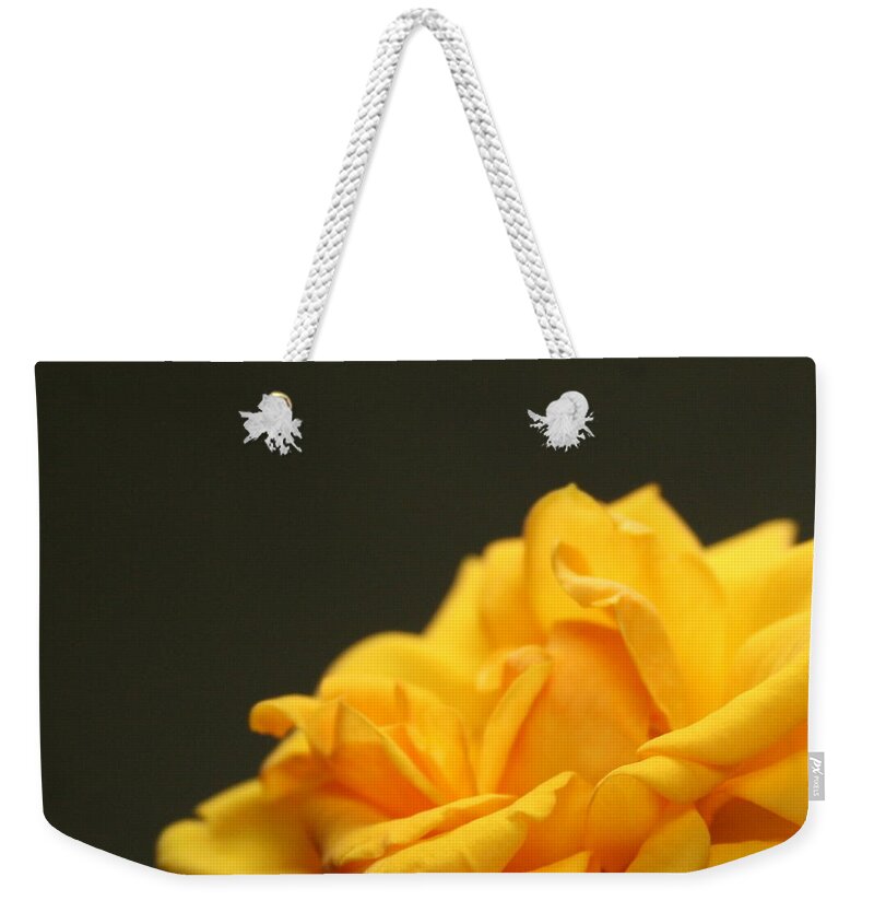 Saffron Weekender Tote Bag featuring the painting Saffron Mini Rose by Marna Edwards Flavell